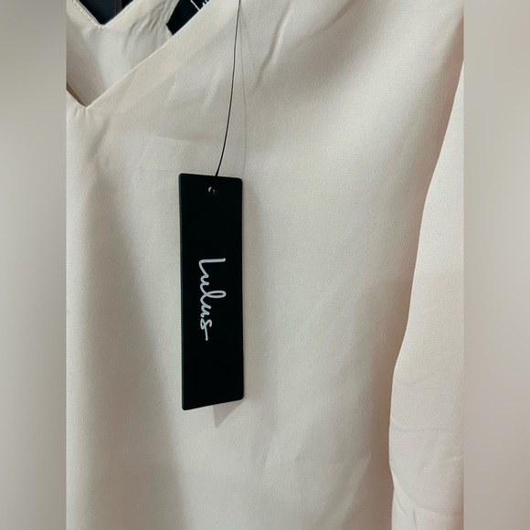 Lulu’s Stylish & Sincere Beige Long Sleeved Top - Picture 7 of 14